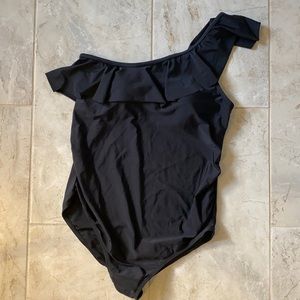 Maternity one shoulder bathing suit